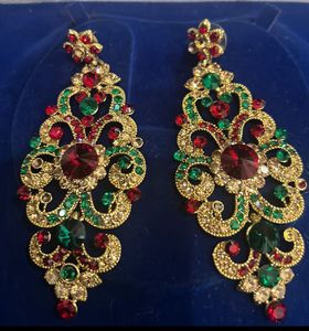 Elegant Red &amp; Green Jewelry Set