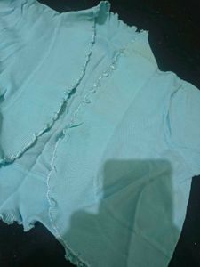 Chic Aqua Knit Shrug