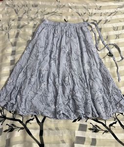Floral blue Skirt