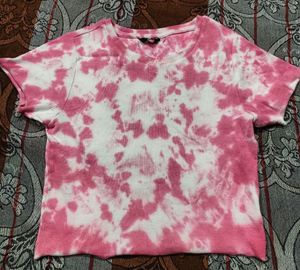 Pink &amp; White Tie-Dye T-Shirt