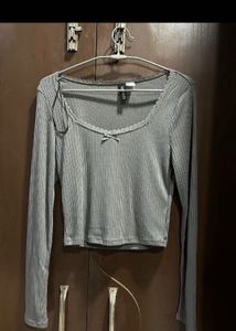 h&m grey top