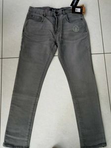CROSSHATCH Men's Grey Denim Jeans