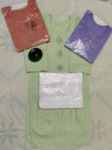 Light Green Embellished Kurta popcorn kurti