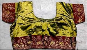 Golden wedding silk Blouse