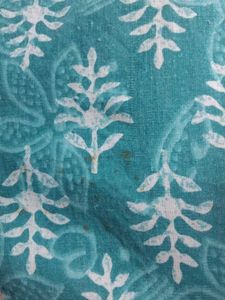 Teal Printed Cotton Kurta