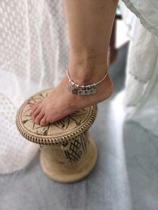 Combo of German silver Charm Anklet 3 pcs