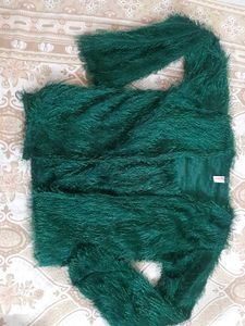 Green Shaggy Fur top