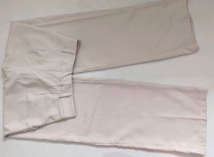 Beige Tailored Formal Trousers