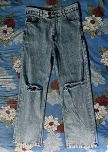 Ripped Flare Jeans