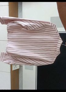 Striped Button-Up Shirt with Graphic Tee