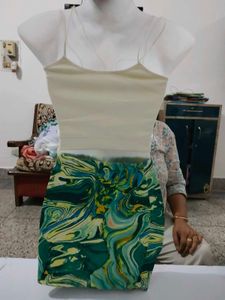 SHEIN Green  Mini Skirt for swim