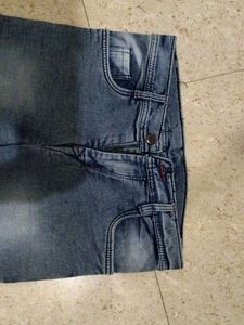 mens jeans blue and white