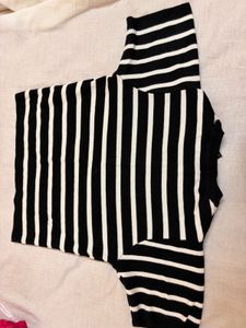 Black &amp; White Striped Top