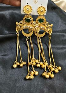 Ethnic Chandbali kashmiri Tassel Earrings