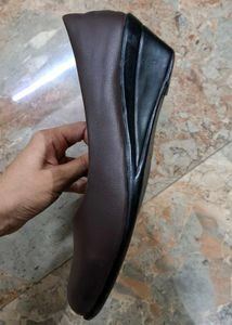 Leather Wedges Ballerina / shoes