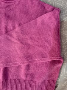 Pink Mock Neck Sweater