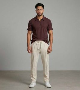Burgundy Zip Neck Polo  tshirt unisex