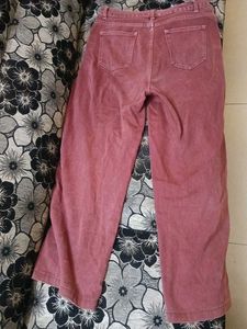 Wide Leg Brown Denim Jeans