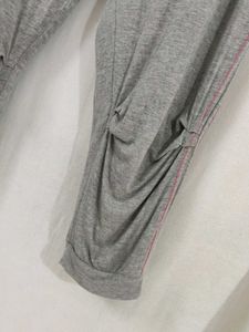 Gray Ruched Capri Pants