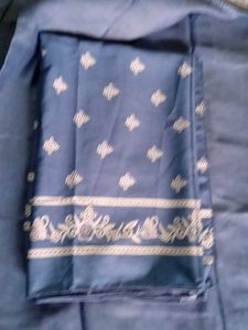 Blue Embroidered Kurta with Pants Set