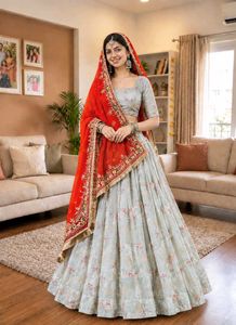 Elegant Lehenga and 2 odhaniya