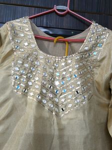 Real Mirror Work Sharara Set With Heavy Flair