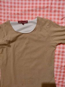 striped crew neck dress
