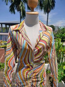 Vintage Striped Button-Up Shirt