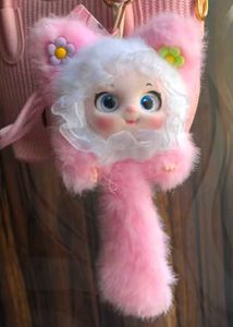 Cute Pink Furry Doll Keychain Bag Charm