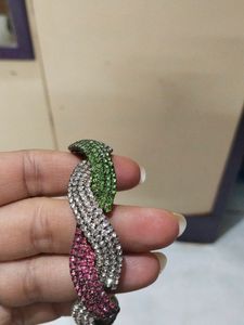 Tri-Color Rhinestone Bracelet