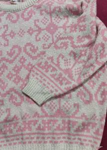 Pink Patterned Sweater