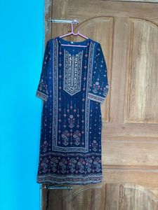 Elegant Blue Embroidered Kurta