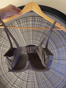 Gray Lace Bandeau Bra