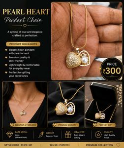 Sparkling Heart Pendant Necklace