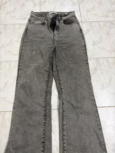 Grey Wash Flare Jeans