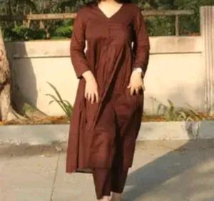 Elegant Brown Kurta Set for Women