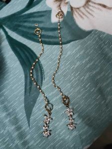 Elegant Pearl &amp; Crystal Flower Drop Earrings