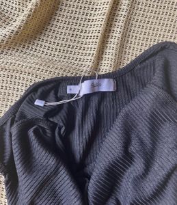 Black Ribbed Bikini Top/Bodysuit