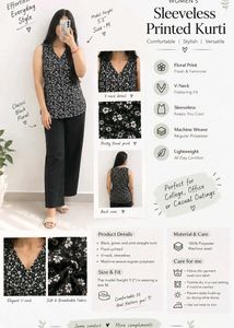 Sleeveless Printed Kurti