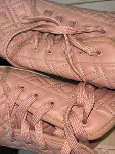 Pink Quilted Sneakers