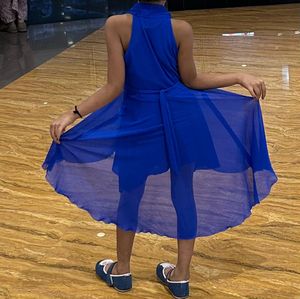 Royal Blue Halter Dress