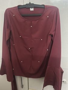 Elegant Pearl Embellished Blouse