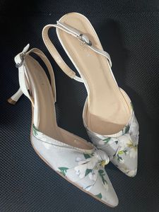 Floral Kitten Heels