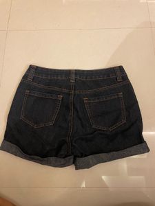 Denim Roll Cuff Shorts