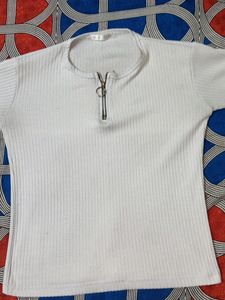 The Women Lavender Ripped T-Shirt