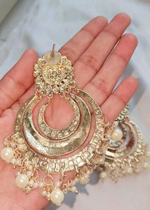 Pink &amp; Gold chandbaliya 💓🌷