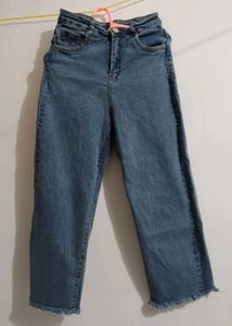 Cropped Wide Leg Jeans