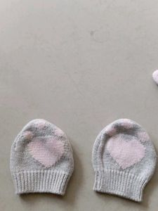 Mothercare Brand Warm Woolen Cap Mitten Set