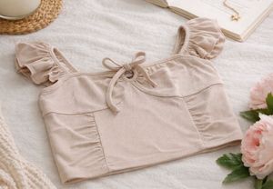 Cute Ruffled Crop Top