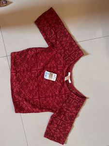 Hot Red Net Crop Top
